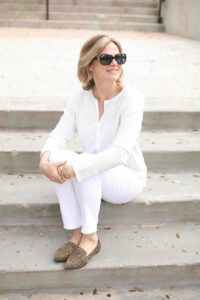 Sitting Women Bright Portrait